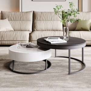 Modern nesting round coffee tables TJB038A
