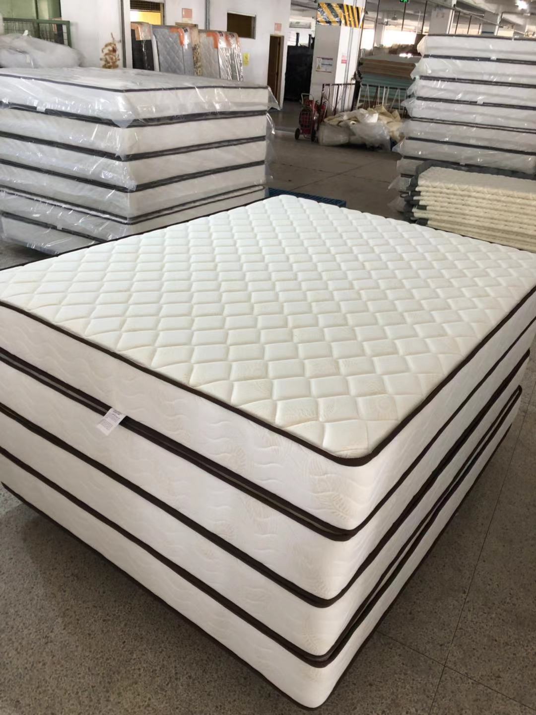 Finished reversible pocket-spring mattress prepared in the factory