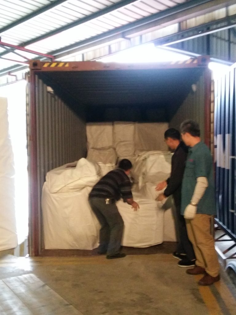 Container loading and export packing for hotel furniture